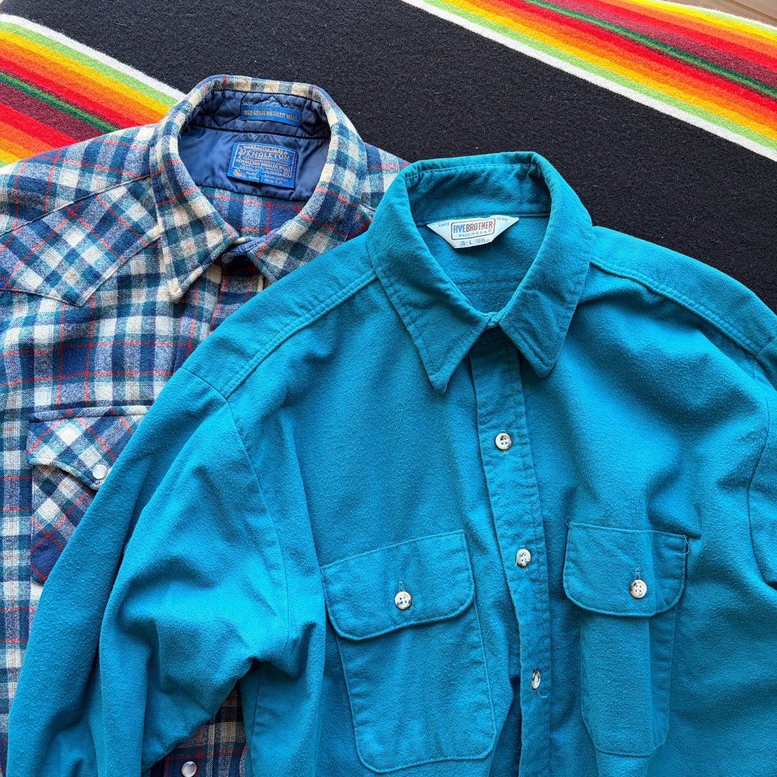 Vintage Flannel shirts - Pendleton and Five Brothers